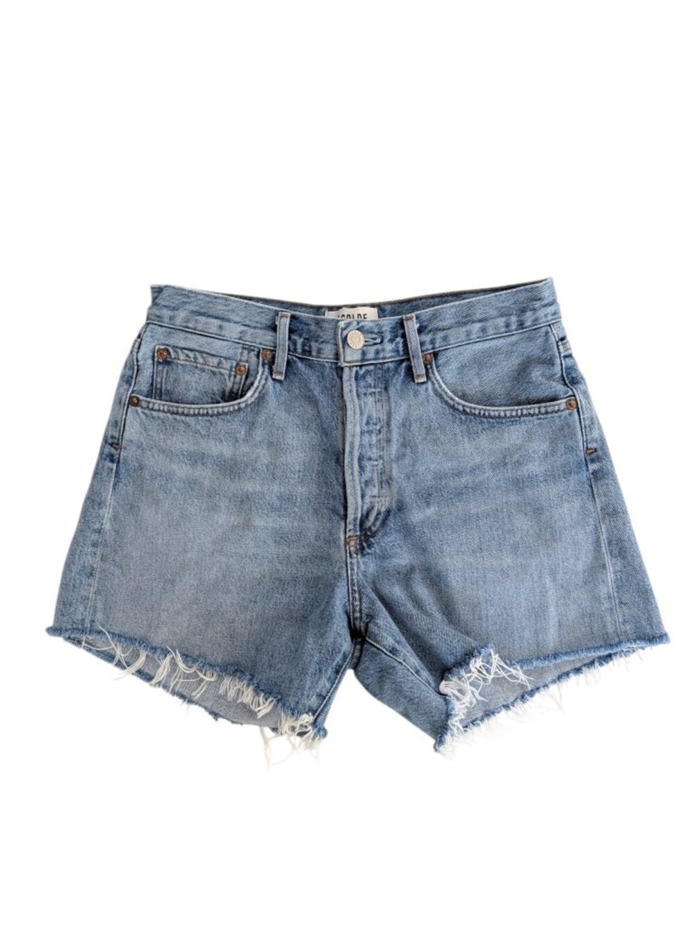 AGOLDE Reese Relaxed Cutoff Denim Shorts - Wonder, Size 27